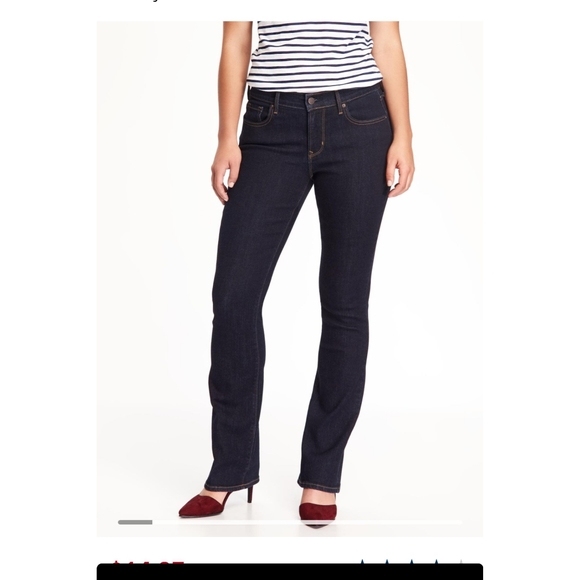 Old Navy Curvy Boot Leg Mid Rise Jeans - Size 2P - Picture 1 of 6
